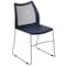 Flash Furniture Navy Plastic Stack Chair, PK5 5-RUT-498A-NY-GG - alternate 4